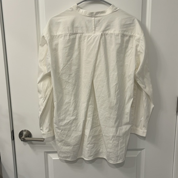 lafayette 148 cotton button up top medium - Picture 6 of 8